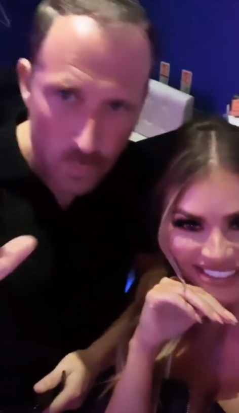 Chloe shared a blurry pic with Madison's dad at the youngster's birthday last year