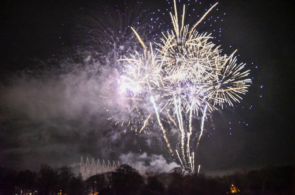 Fireworks were let off early in Newcastle yesterday evening