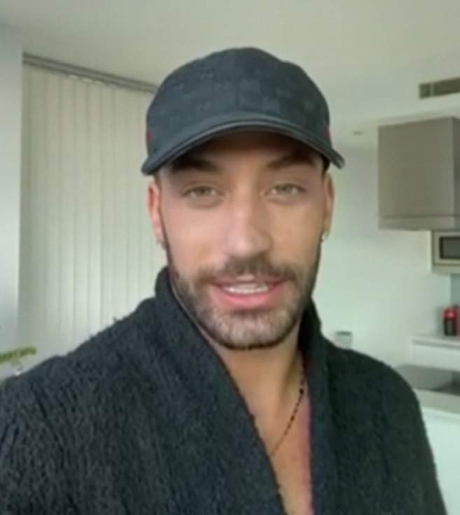 The hunk recorded a sweet message to his former Strictly partner 