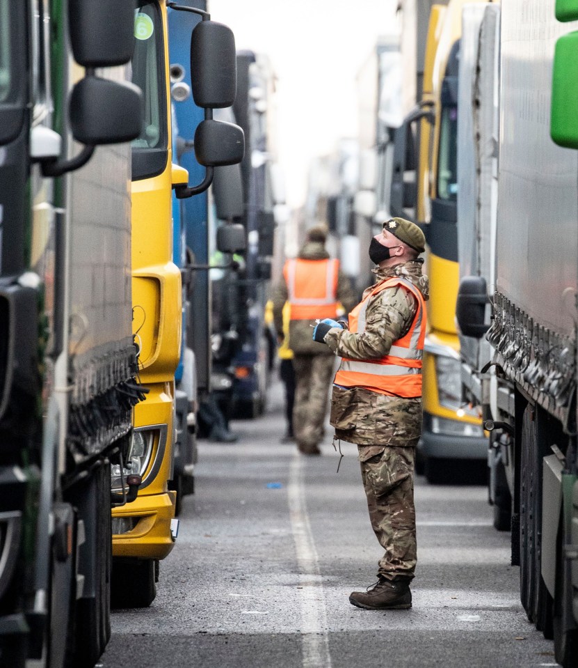 Soldiers were brought in to test the drivers