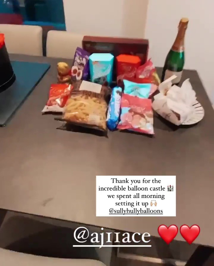 His kind partner got in all of AJ's favourite snacks