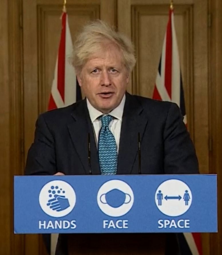 Boris Johnson told this evening's press conference that current restrictions could remain until Easter