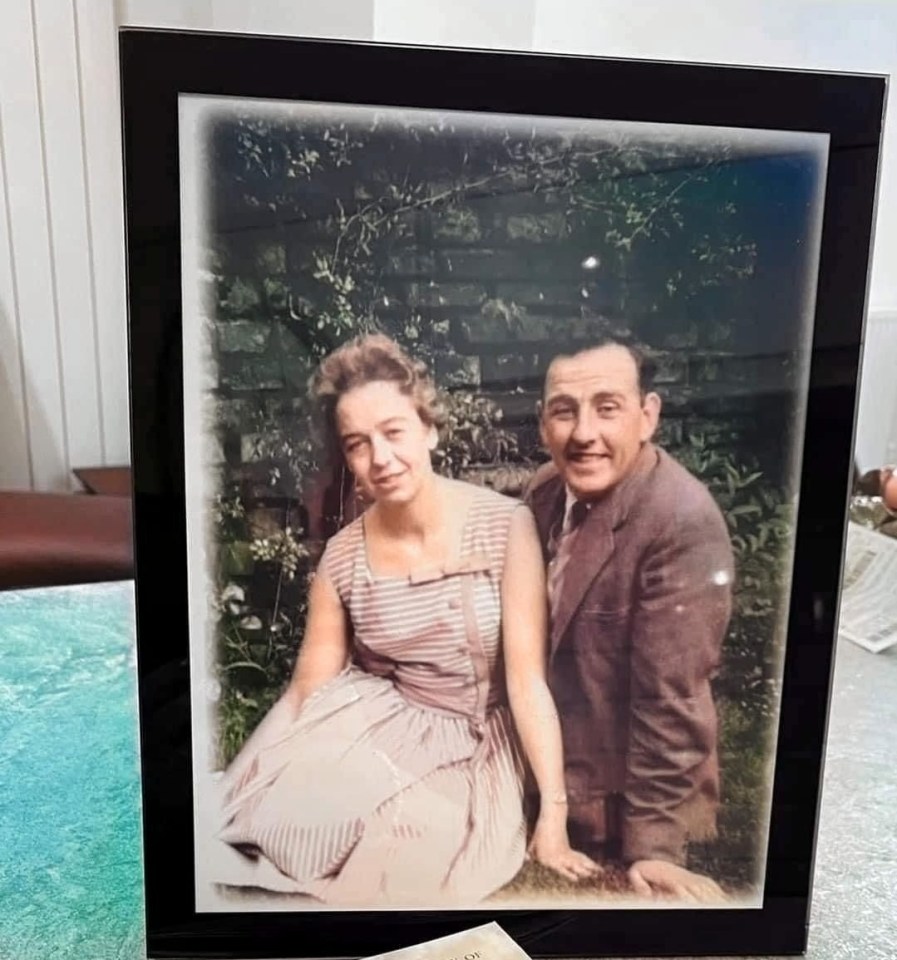 Raymond is pictured with his late wife Connie