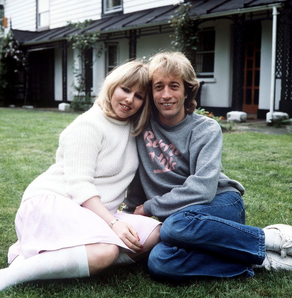 Robin Gibb and wife Dwina Waterfield, pictured before their wedding in 1983