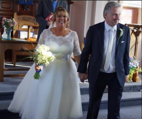 While Carol and her partner had initially planned a wedding, they settled for a blessing