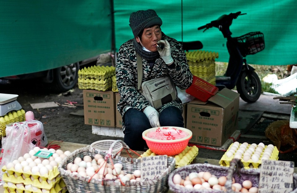 A market in the city is busy with shoppers