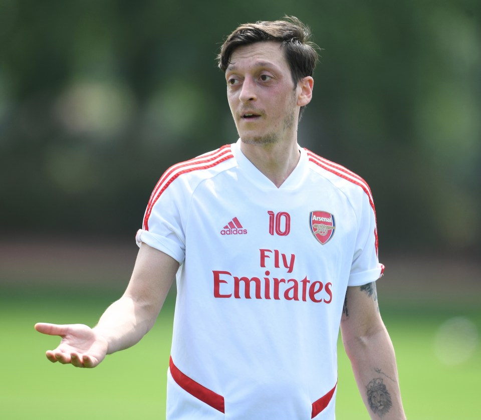 Mesut Ozil was omitted from both Premier League and Champions League squads