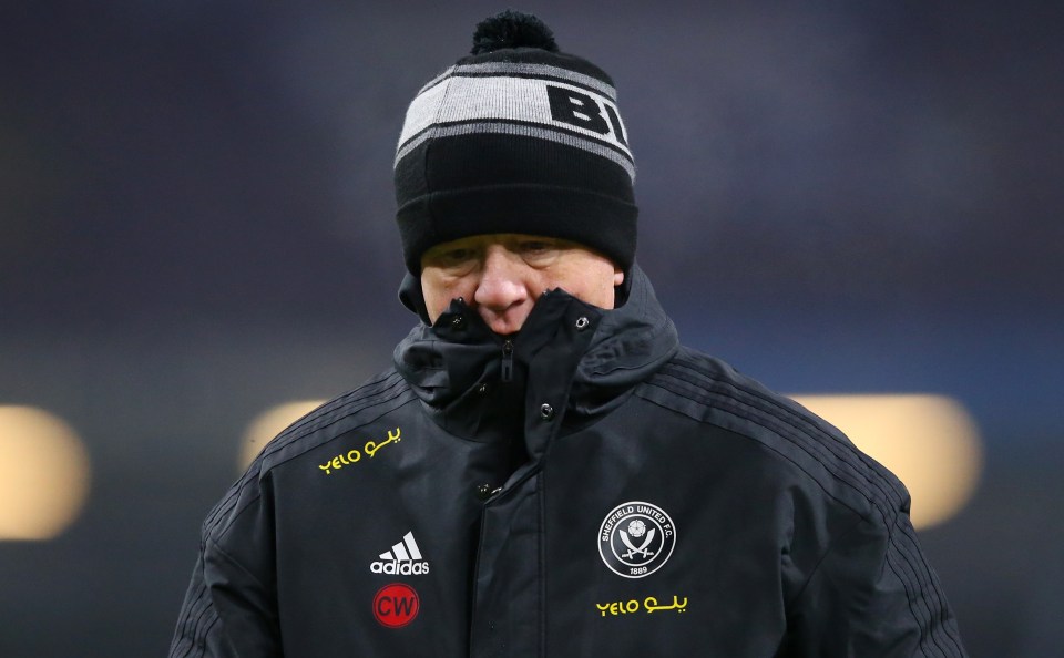 Sheffield United boss Chris Wilder shows the strain after slipping to a 14th defeat in 16 Prem games, with just two points on the board