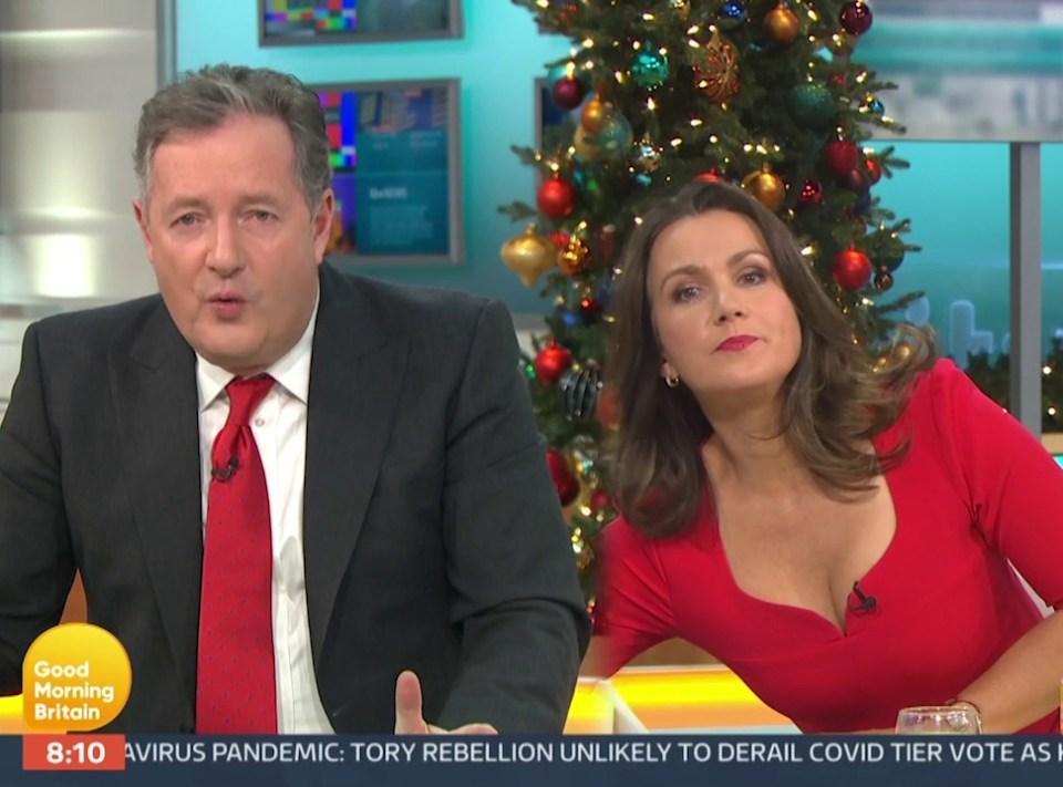 Susannah Reid has appeared to grope Piers Morgan's bum during GMB