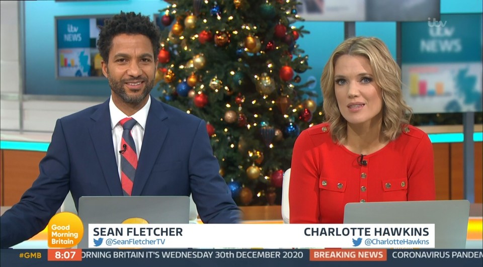 Sean Fletcher alongside Charlotte Hawkins on Good Morning Britain