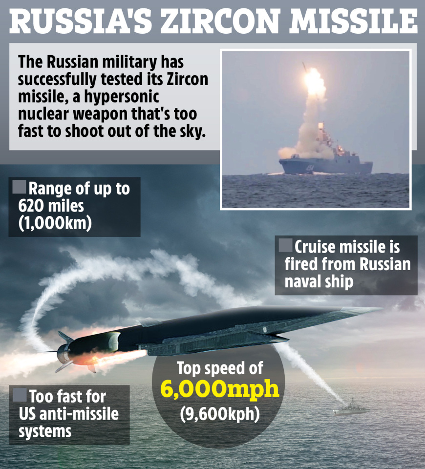 The missile is said to be too quick for US and UK anti-missile systems