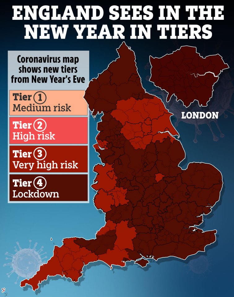 More than 40million Brits are already living under Tier 4 restrictions