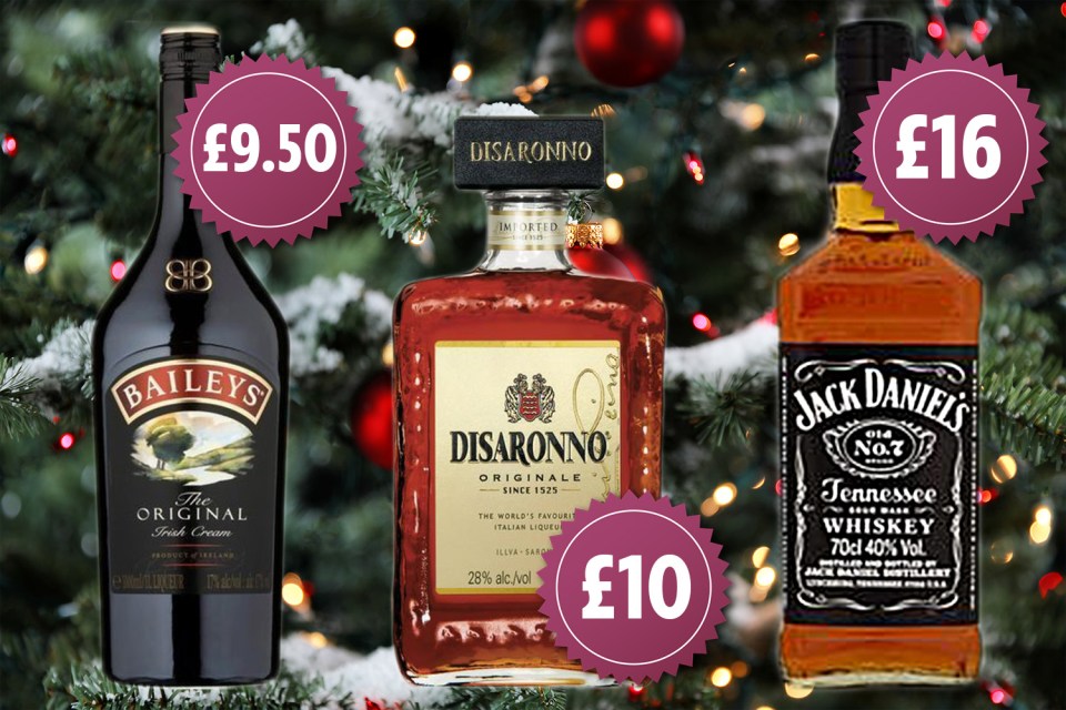 The Sun has rounded up the best prices for your favourite Christmas booze