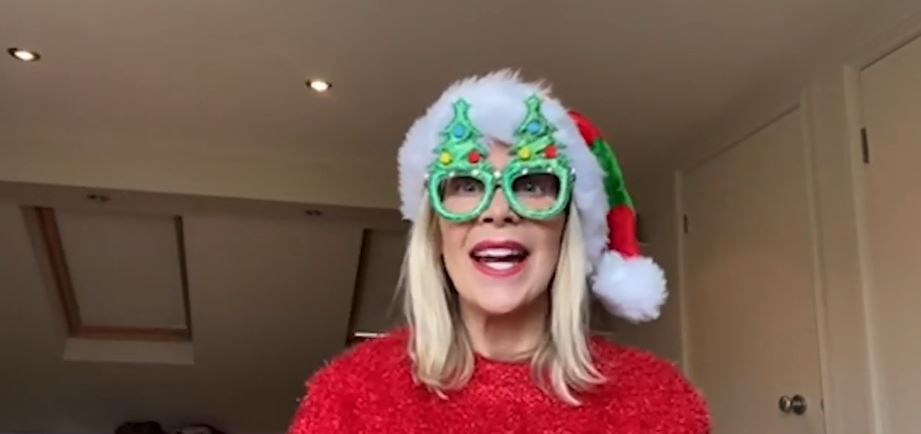 Kate Lawlor got into the festive spirit for the video