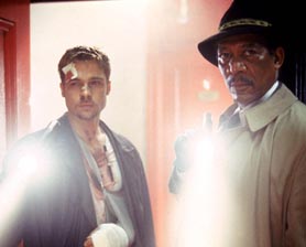 Brad Pitt and Morgan Freeman star in Seven