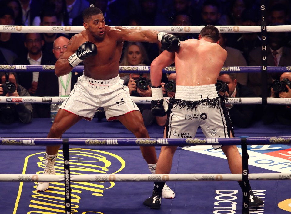 Joshua beat Joseph Parker on points back in 2018