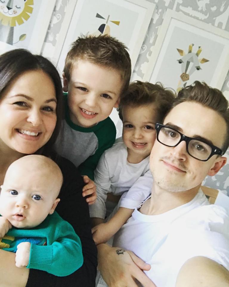 Giovanna has three sons with husband Tom 