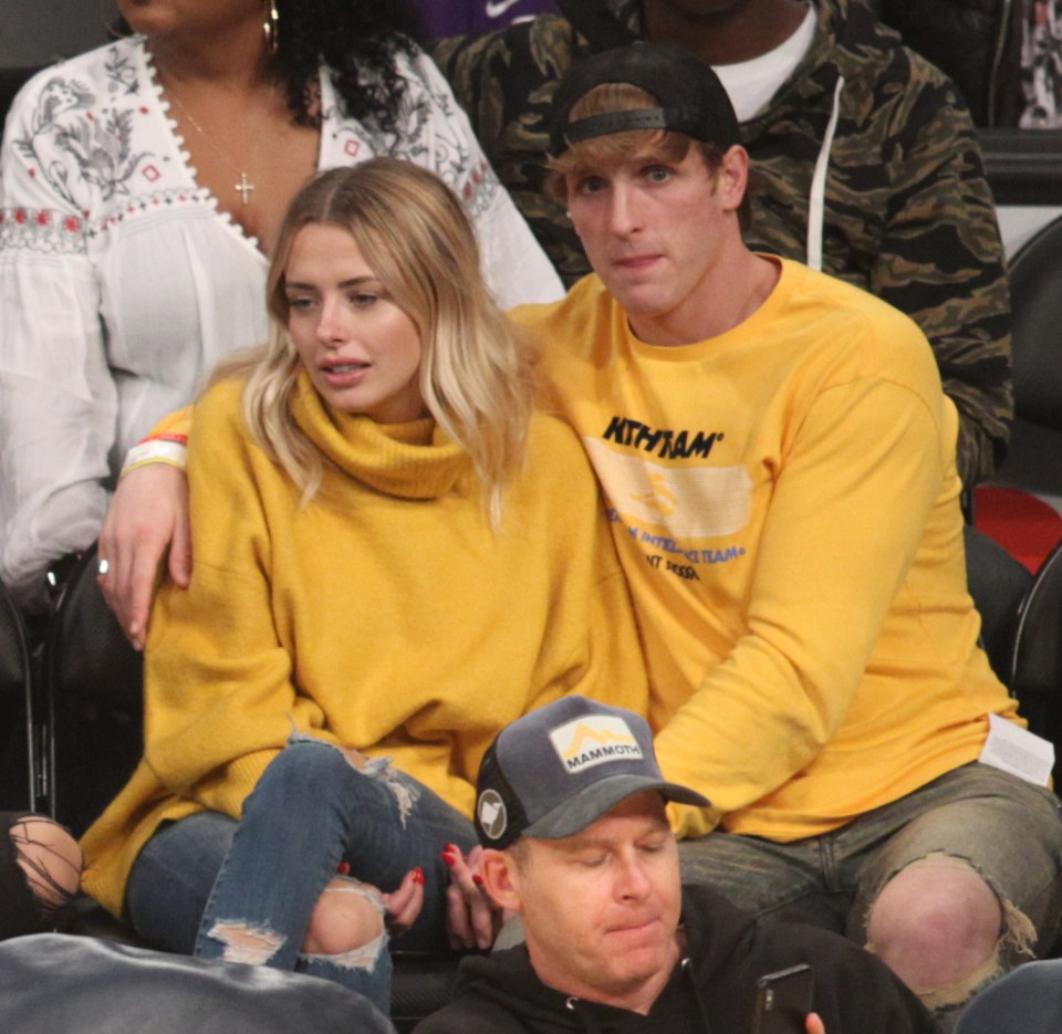 Corina Kopf and Paul were spotted at a Lakers game together