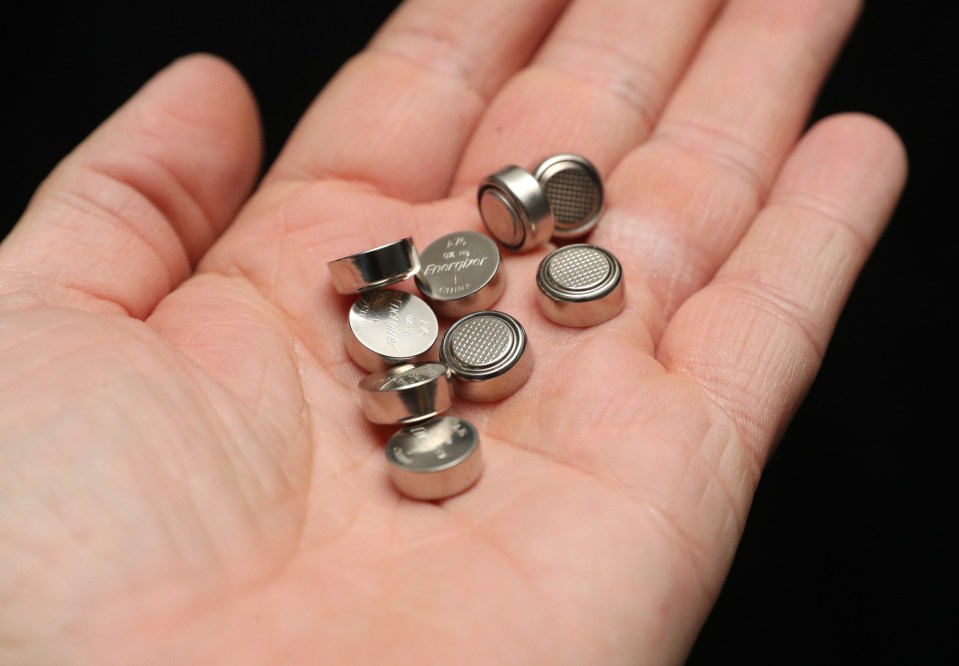 Button batteries are small, round, silver-coloured batteries 