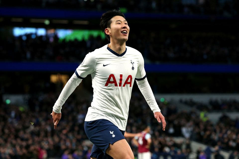 Son celebrated his stunning goal wildly as he put Tottenham 3-0 up against Burnley