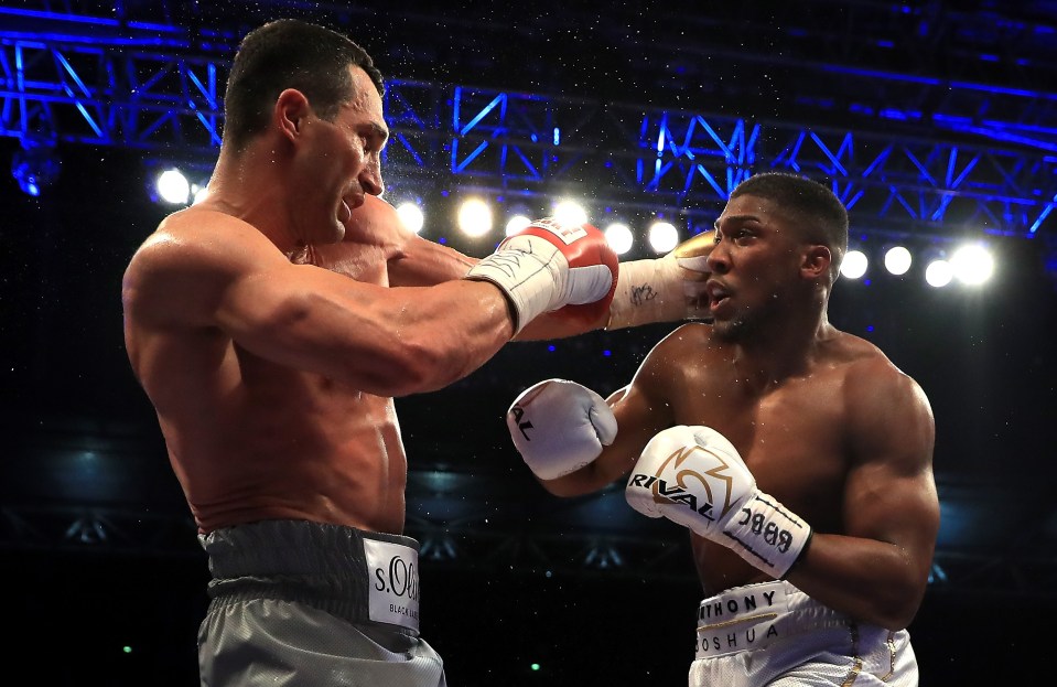 Joshua scored an epic 11th round stoppage against Klitschko in 2017