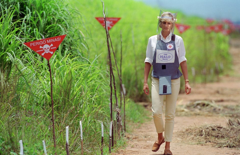 She was particularly inspired by Diana's walk through the landmines