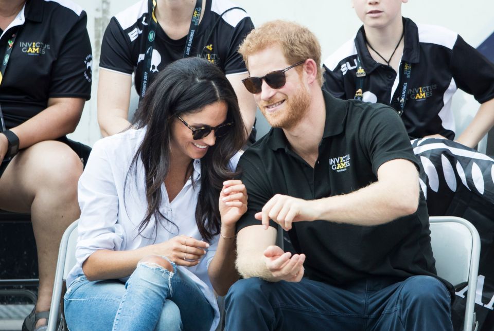 Meghan and Harry at their first public appearance together watching Wheelchair Tennis at the 2017 Invictus Games in Toronto, Canada