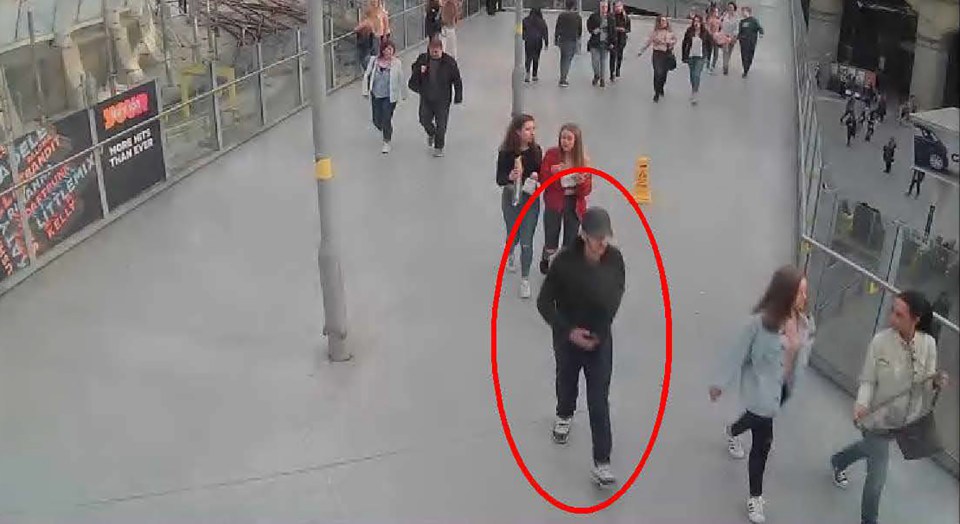 He was caught on CCTV in the days before the attack