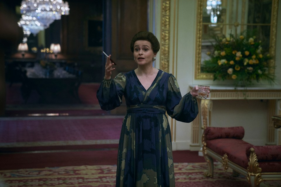 Helena Bonham Carter plays Princess Margaret in The Crown 