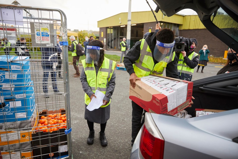 Marcus personally helped distribute the FareShare meals