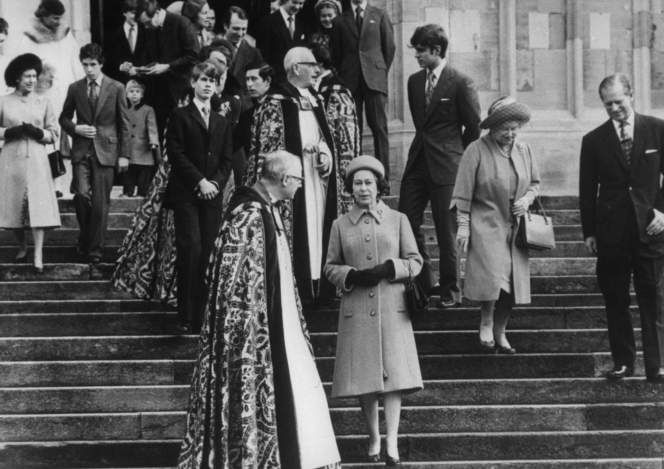 The royals used to spend Christmas in Windsor, pictured at St George’s Chapel in 1978