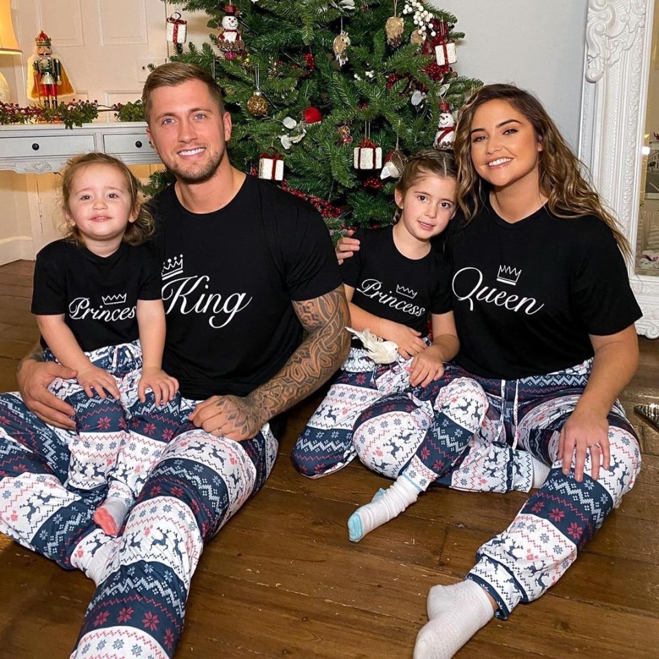 Dan Osborne and Jacqueline Jossa with kids Mia and Ella