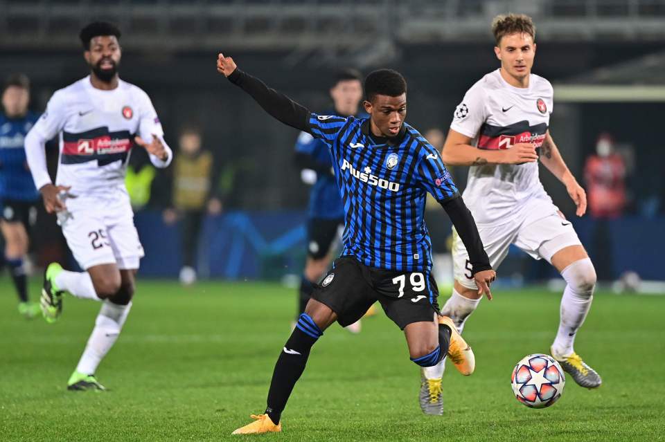 Future Man Utd star Amad Diallo looked lively after coming off the bench for Atalanta vs Midtjylland