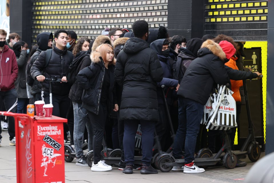 Eager shoppers piled into stores on Oxford Street, London