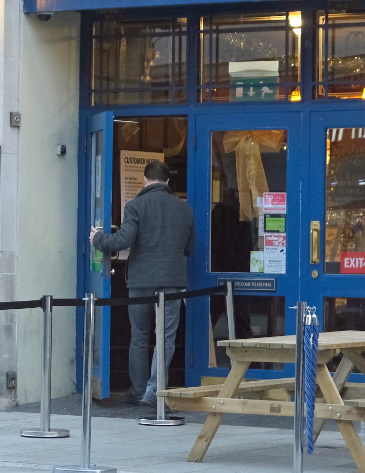 A Wetherspoons pub in Southampton opened up for its first customer of the day at 8.30am