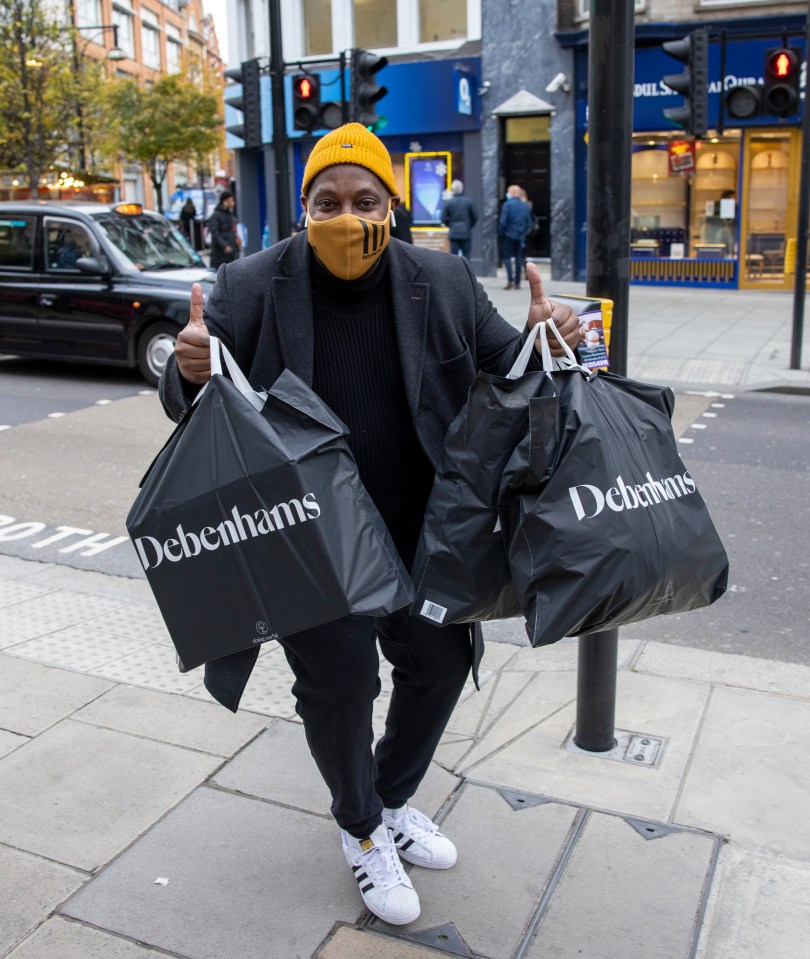 Jermaine George from Hackney bought two suits in the Debenhams sale on Oxford Street