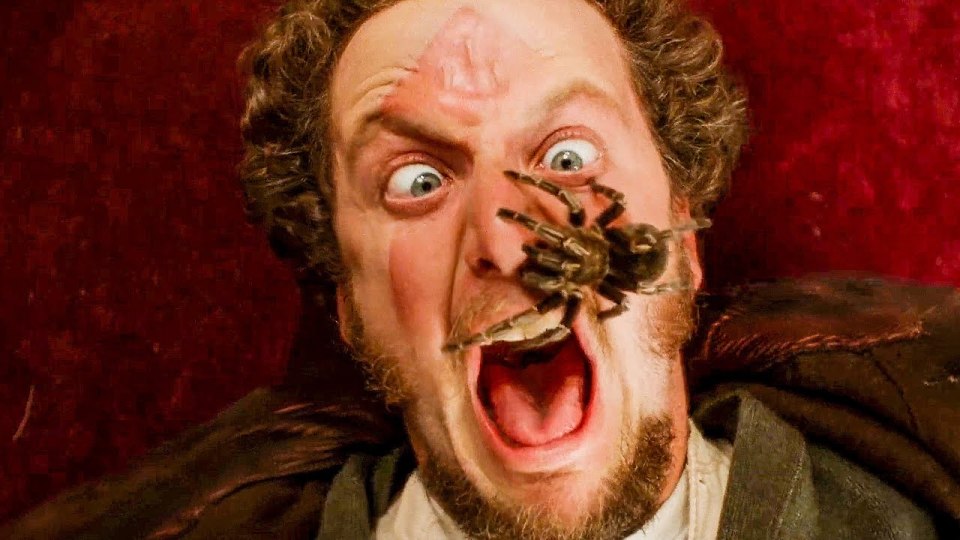 Daniel Stern opted for the real arachnid - and also screamed for real as it crawled across his face, despite claims to the contrary