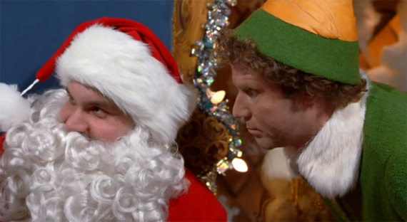 Will Ferrell and Artie Lange shortly before their epic bust-up in Elf