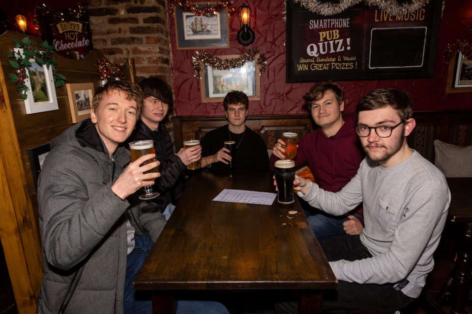 A group of housemates go to the pub in York on the first day out of lockdown