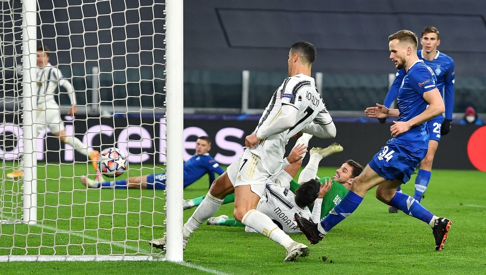 Cristiano Ronaldo tucks home his 132nd Champions League goal and the 750th strike of his career in all competitions in a 3-0 win