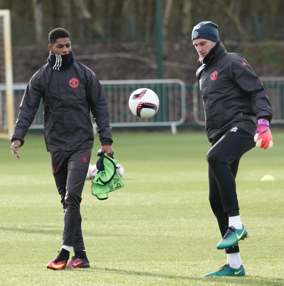 Marcus Rashford and Sam Johnstone were team-mates at Manchester United