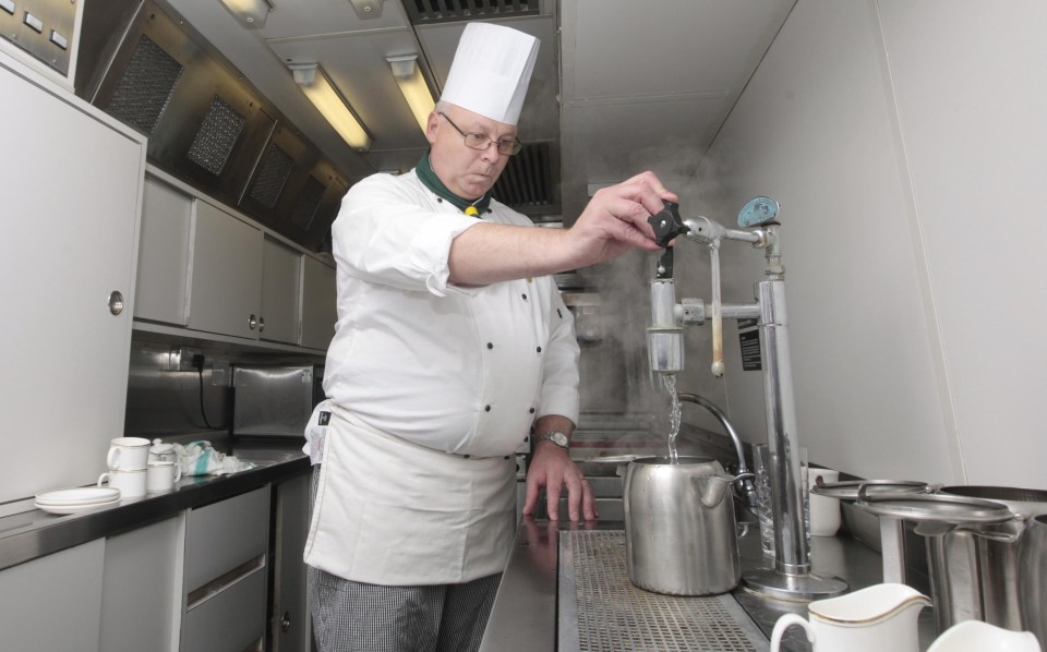 The train has a kitchen, where staff will prepare meals