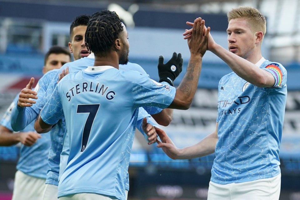 Sterling and De Bruyne were on the scoresheet as Man City beat Fulham