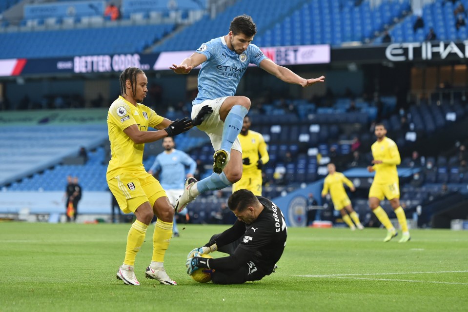 There were a few nervy moments for City at the back as Fulham attempted counter-attacks