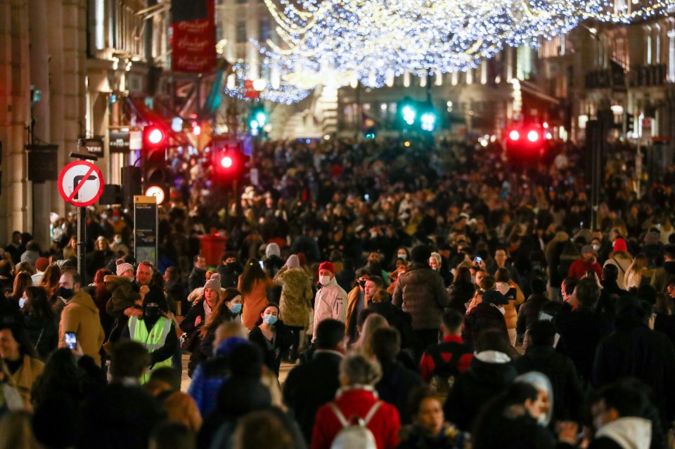 Crowds of shoppers flooded central London on Saturday