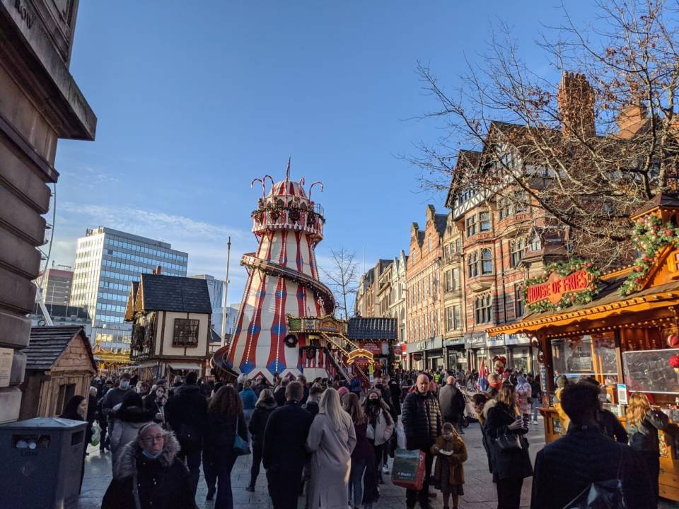 Nottingham’s Christmas market was shut down by police after 'unprecedented high footfall'