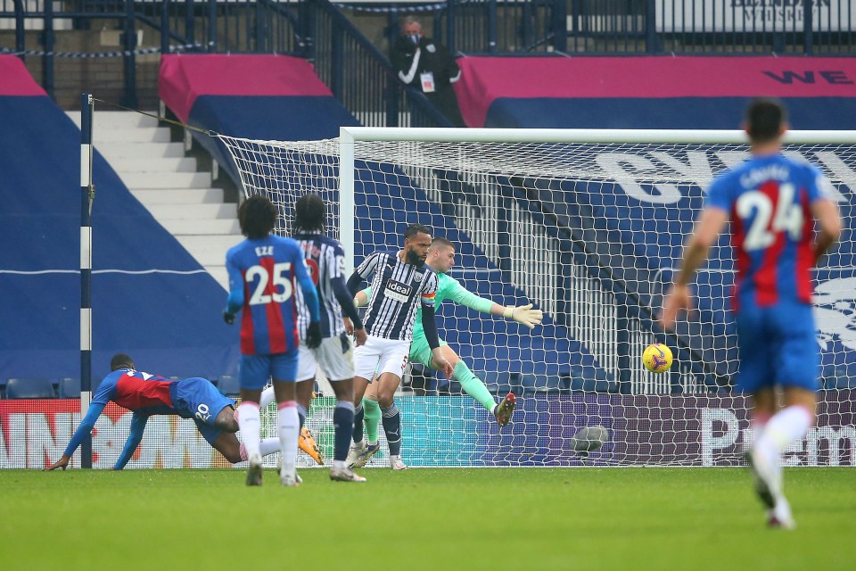 Christian Benteke netted a rare goal in the second half