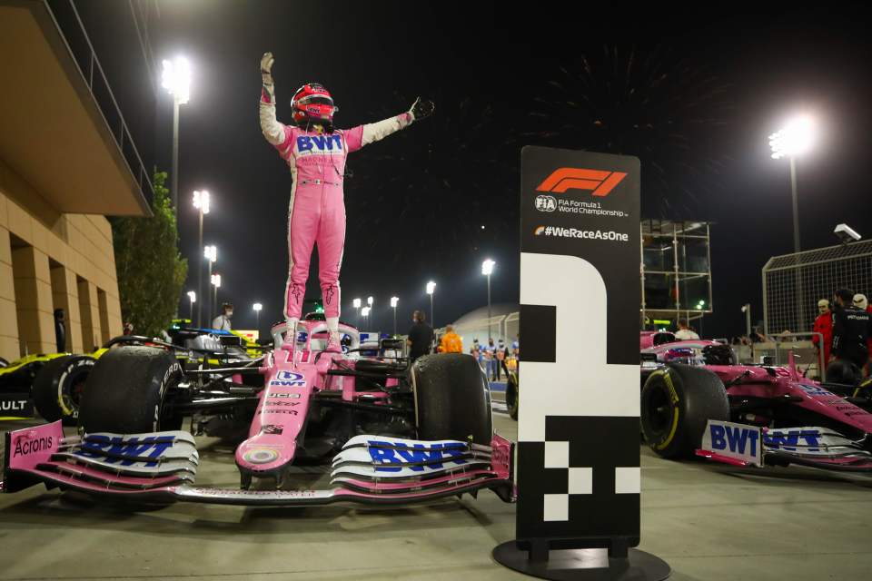 Sergio Perez faces an uncertain future in F1 but for now is on top of the world