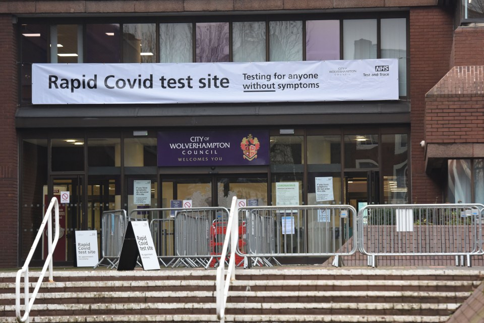 Wolverhampton closed its rapid testing site from December 25 to 28 and on January 1 