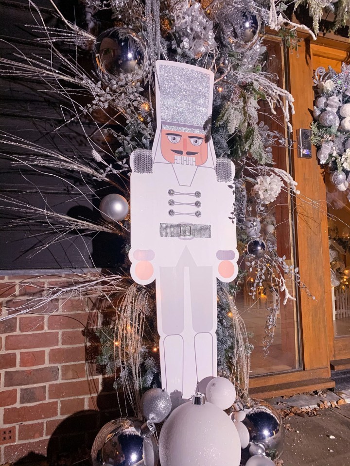 The mum added silver Nutcracker soldiers outside the front